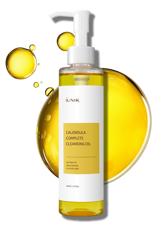 IUNIK Calendula & Jojoba Oil-Infused Vegan Cleansing Oil